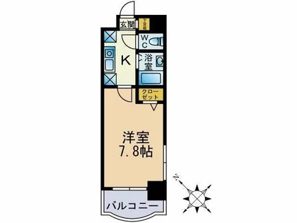 リヴィエール天神南【707号室】の間取り