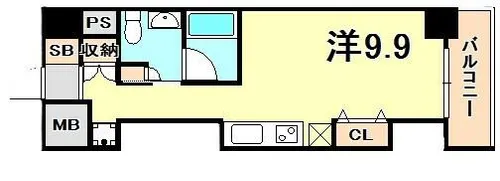 レジディア神戸磯上【11階】の間取り