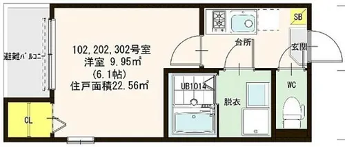 ハーモニーテラス杉本Ⅱ【1階】の間取り