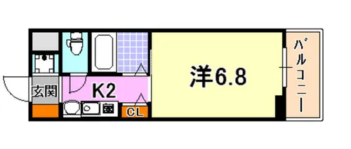 エステムコート神戸ハーバーランド前2【8階】の間取り