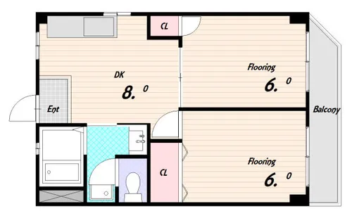 平和台マンション【2階】の間取り