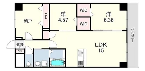 GROOVE上甲子園レジデンス【1階】の間取り