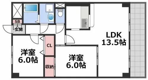メゾン都【8階】の間取り