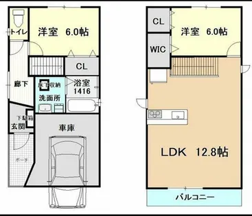 愛知県海部郡蟹江町宝1丁目【一戸建】の間取り