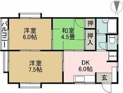 ハーバータウンⅡ【2階】の間取り