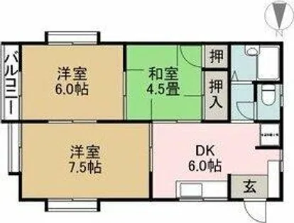 ハーバータウンⅡ【2階】の間取り