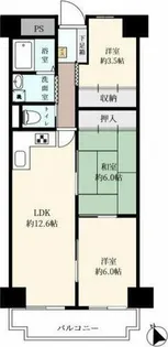 リリーハイツ港【9階】の間取り