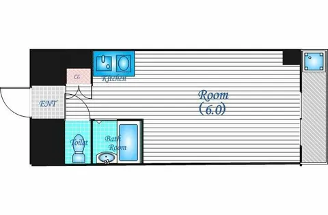 ドミール堺筋本町【11階】の間取り