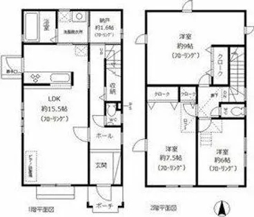 愛知県名古屋市瑞穂区彌富町字緑ケ岡【一戸建】の間取り