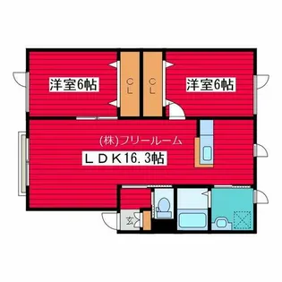 クレイン福住A【1階】の間取り