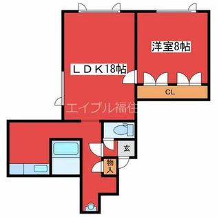 プレジデント16【1号室】の間取り