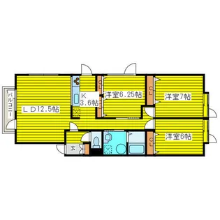 ROYAL ART【102号室】の間取り