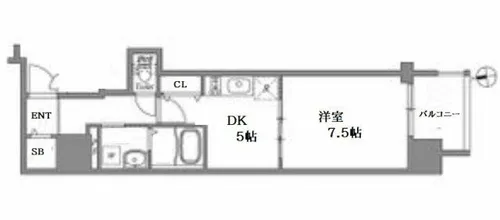 プレサンス堺筋本町駅前【14階】の間取り