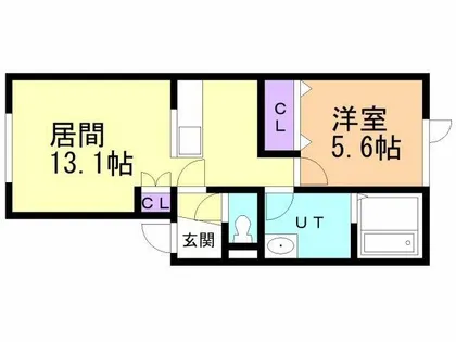 ベルン中央【103号室】の間取り