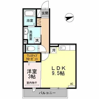 グレイス北花田【201号室】の間取り