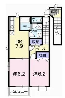 オーブリー T・Y【204号室】の間取り