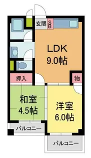 オーティーハイツ広田【404号室】の間取り