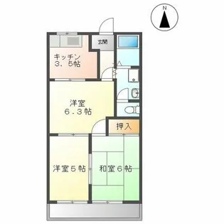 エクセルリバーサイドA棟【0203号室】の間取り