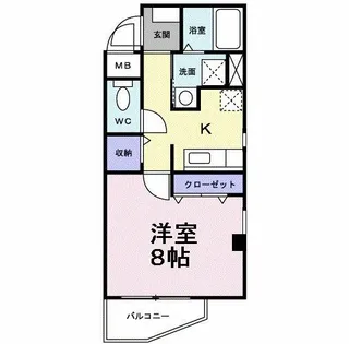 エスポワールヒル【2階】の間取り