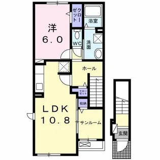 シエル【2階】の間取り