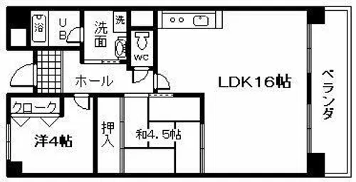 プリムローズ岸和田【4階】の間取り