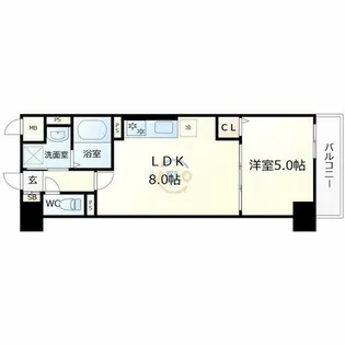 リアライズ今里南【1階】の間取り