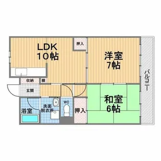 ジュエルコート甲子園口Ⅱ【2階】の間取り