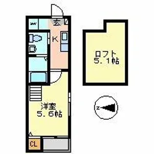 ペルカルロ白龍町【1階】の間取り