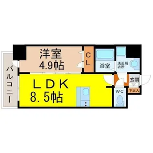 アステリ鶴舞ディオ【7階】の間取り
