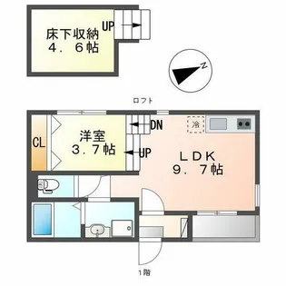 アヴァンスコート【1階】の間取り