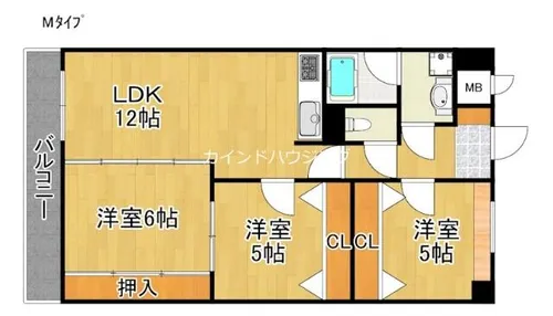 パークモダン住之江公園【9階】の間取り