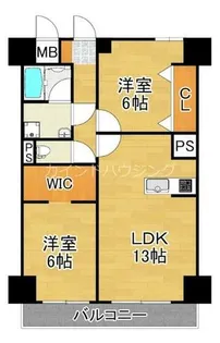 パークモダン住之江公園【6階】の間取り