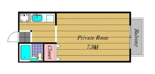 エステートピア汐ノ宮【211号室】の間取り