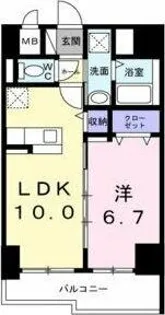 Bright Gate 名古屋【2階】の間取り