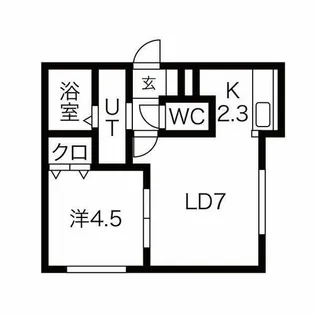 サンテラスカーサII【106号室】の間取り