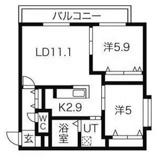 デュペールN28【3階】の間取り