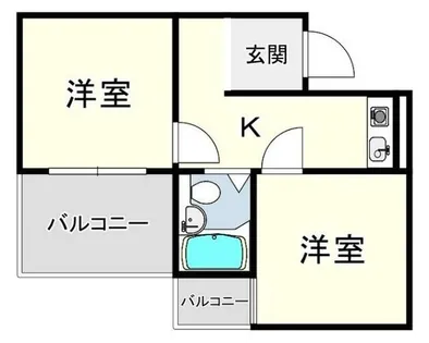 アメニティ東神戸【2階】の間取り