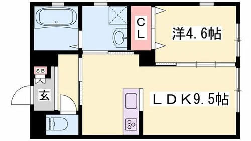 コンフォート玉地Ⅱ【2階】の間取り
