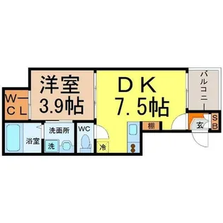 LaFilleGokiso【3階】の間取り