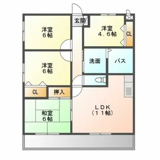 ハイツハラダ【3階】の間取り