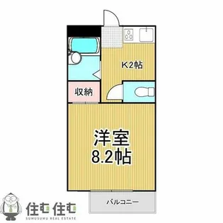 ベルシンフォニーB棟【102号室】の間取り