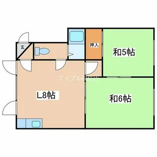 コーポにれ【2階】の間取り