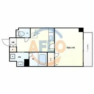 ジュネス関目高殿【8階】の間取り