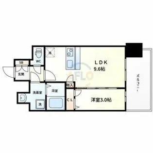 プレサンス深江橋ラヴィゲート【13階】の間取り