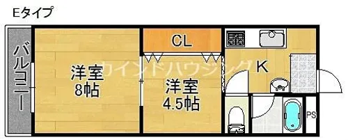 トーカイプラザ 一号館 二号館【3階】の間取り