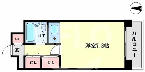 F難波南【4階】の間取り