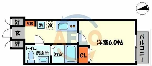 アドバンス難波南ノエル【3階】の間取り