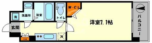 ミラージュパレス難波幸町【9階】の間取り