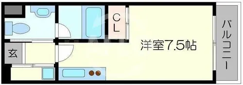 ドゥーエなんば南【11階】の間取り