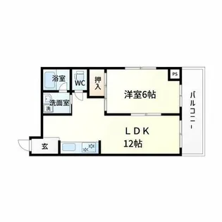 玉造レジデンス【2階】の間取り